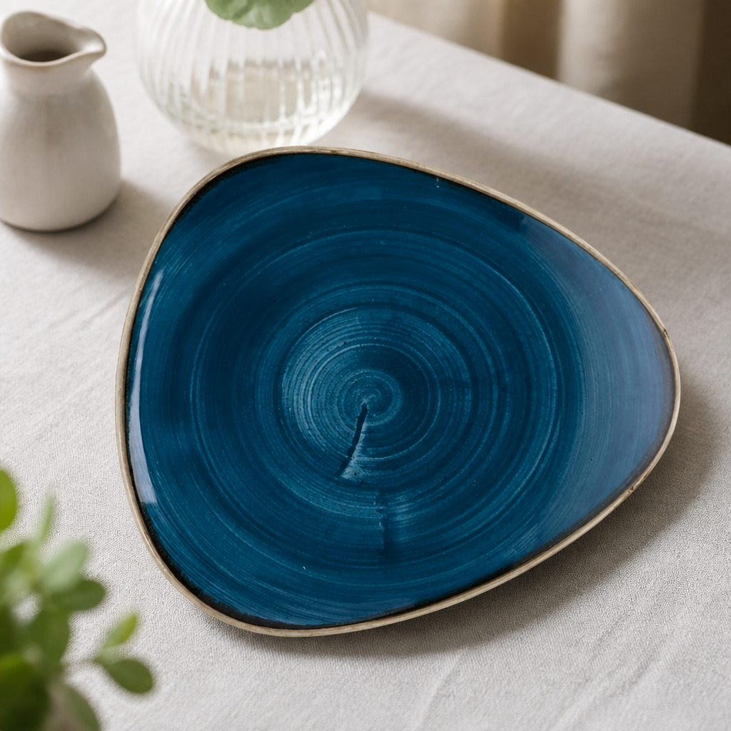 Commercial Plates 228mm Java Blue 12 Pack
