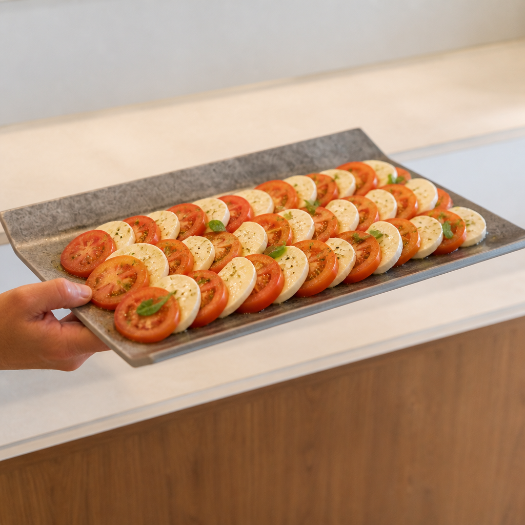 Commercial Tray GN 1/1 with concrete look and sloped sides