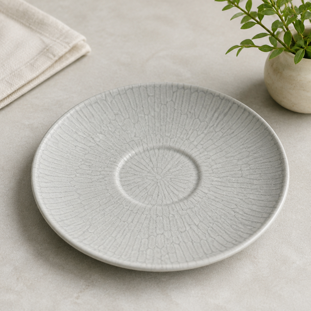 Commercial Delta Grey Saucers 156mm - 12 Pack