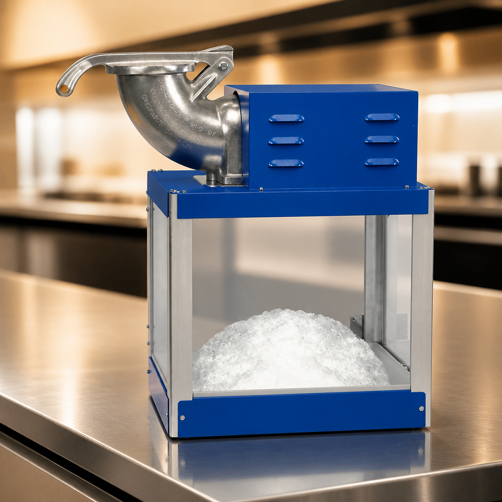 Commercial Snow Cone Machine with Stainless Steel Construction