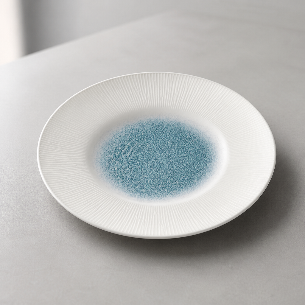 Bamboo Deep Coupe Plates 255mm Topaz Blue 12 Pack Commercial