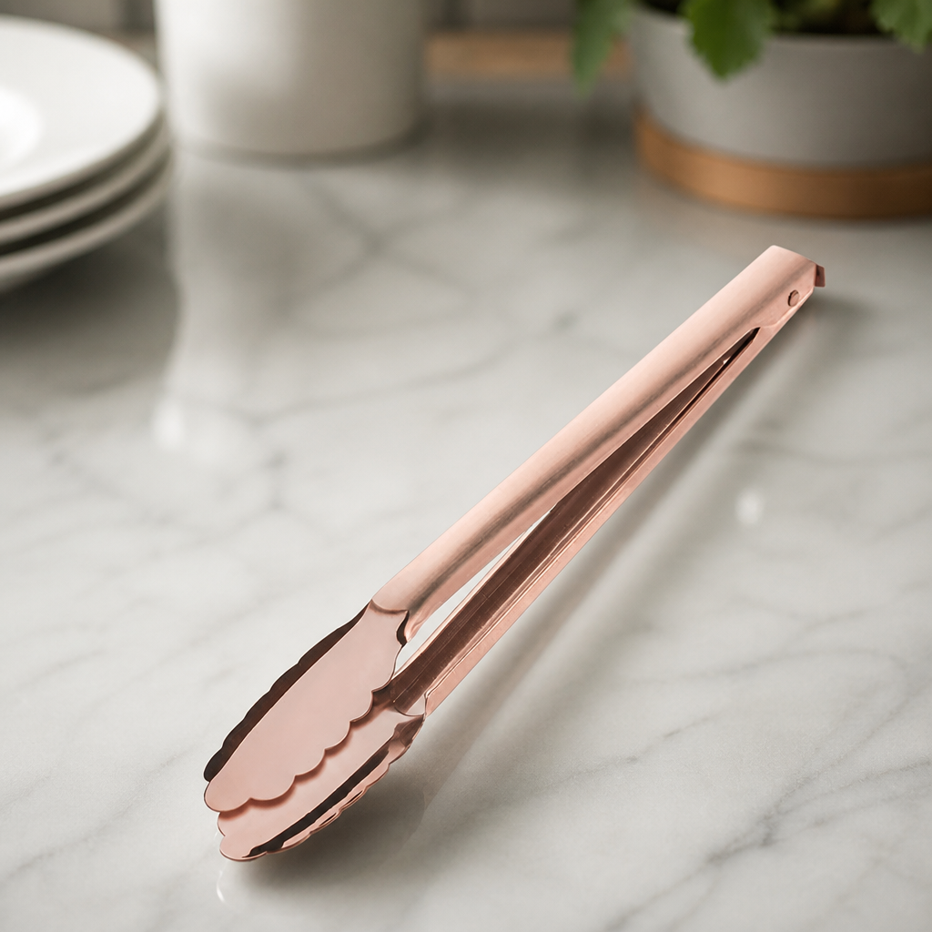 Commercial Tongs Copper Finish 6 Pack Serving Utensils