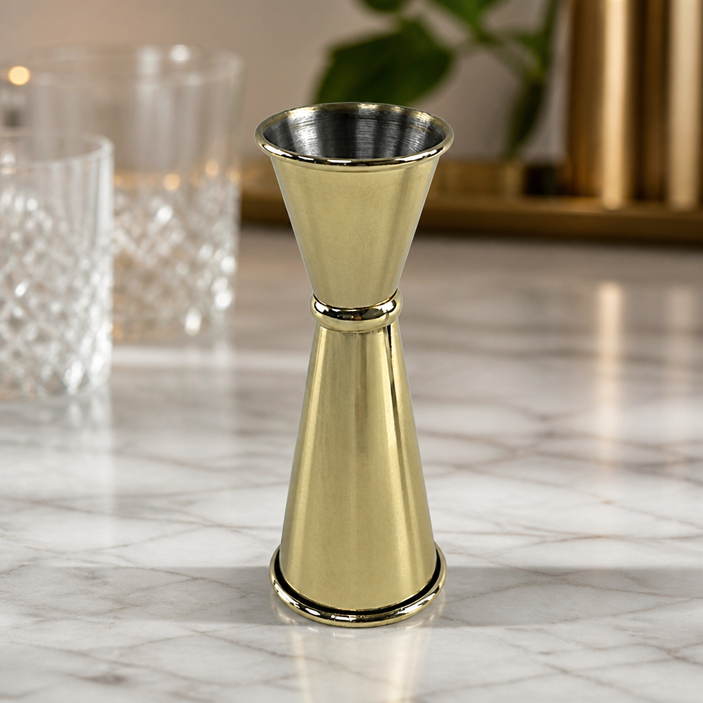 Gold Plated Commercial Jigger 25ml 35ml 50ml Stainless Steel