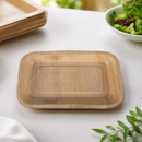 Compostable Palm Leaf Plates Rectangular 250mm 100 Pack