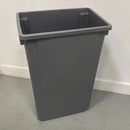 60Ltr Commercial Slim Waste Bin Grey for General Waste