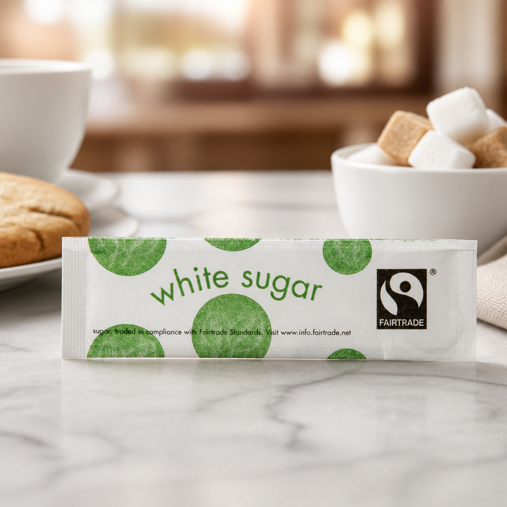 Compostable Fairtrade Sugar Sticks 1000 pack for catering supplies