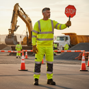 Professional High Visibility Crew Neck Sweatshirt - EN ISO 20471 Class 3 Compliant, Durable Polycotton Blend, Available in Sizes XS-4XL