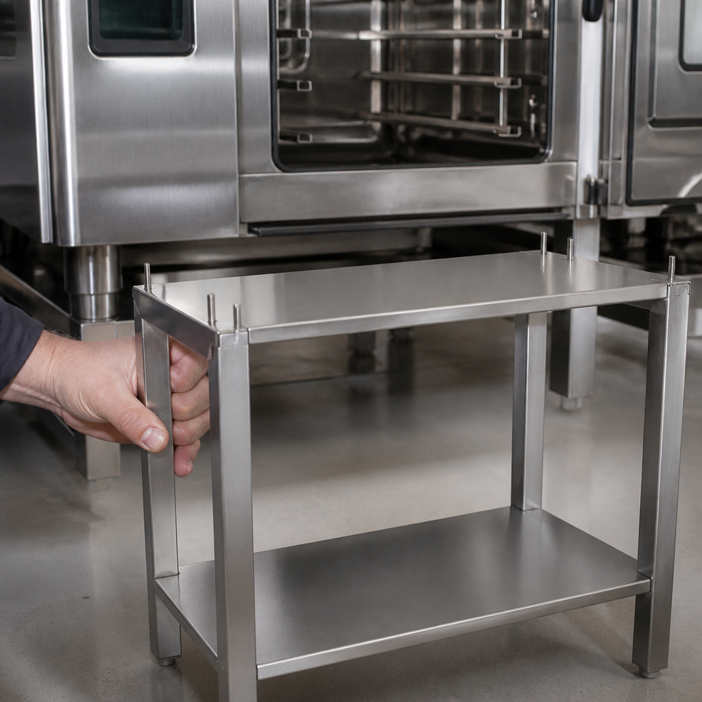 Commercial Oven Stand and Adapter Stainless Steel 670mm Height