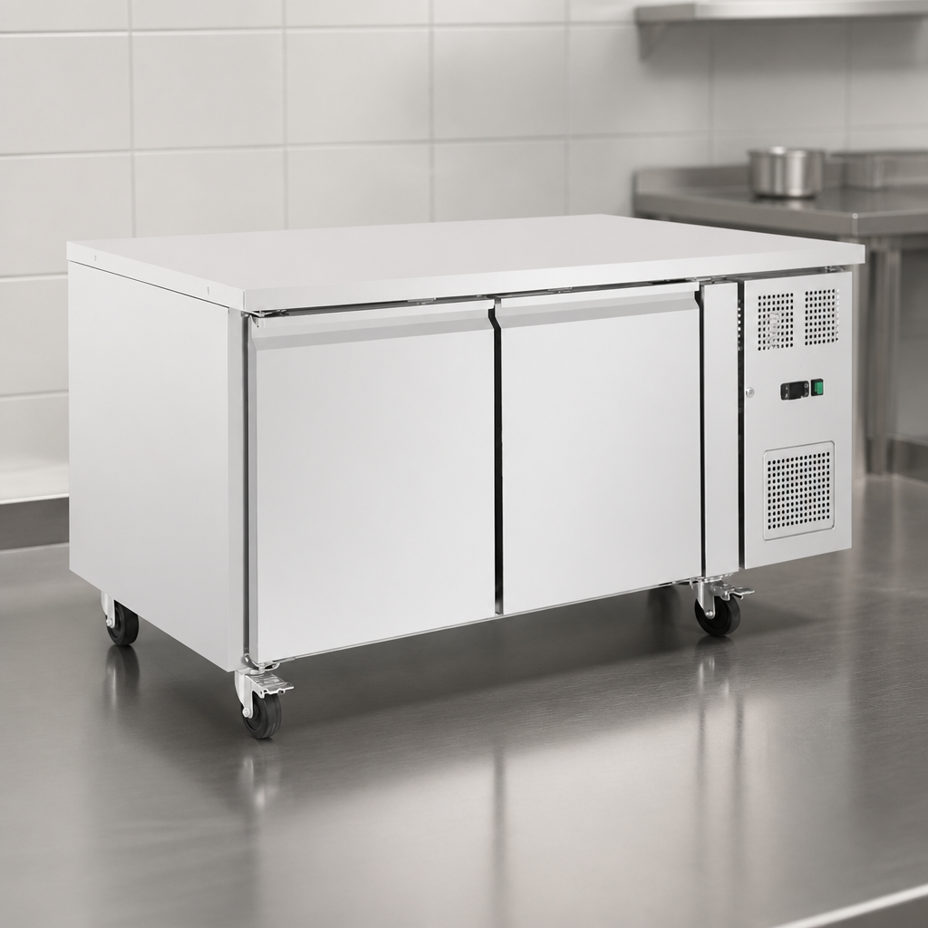 Commercial Double Door Patisserie Counter Fridge 427Ltr