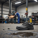 Premium Lightweight Safety Shoe with Protective Toecap and Steel Midsole for Warehouse and Security Use - Sizes 2-14
