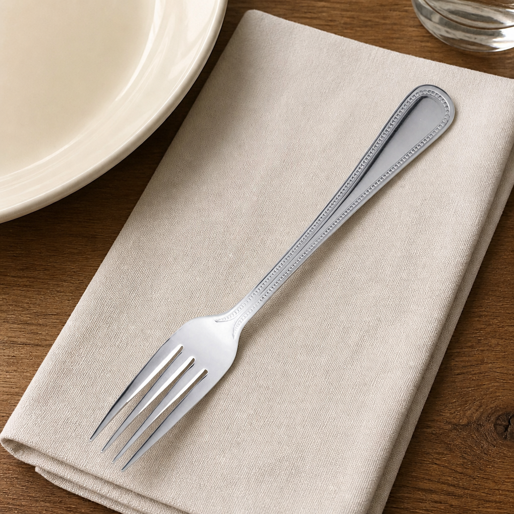 Commercial Bead Table Forks 12 Pack in stainless steel