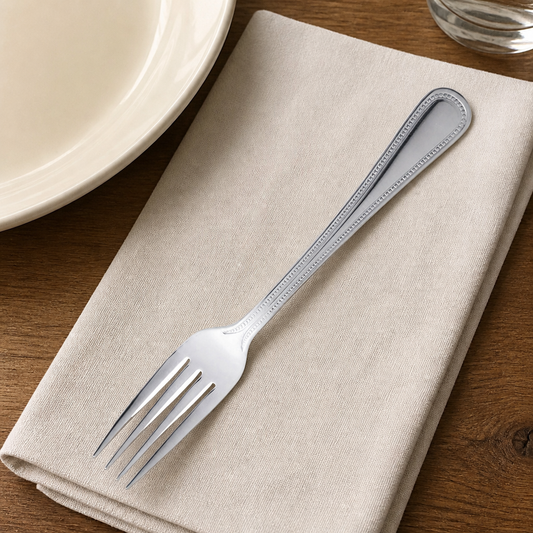 Commercial Bead Table Forks 12 Pack in stainless steel