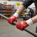 Professional PVC Knitted Wrist Gloves with Natural Cotton Liner for Safe Handling and Non-Hazardous Waste Applications