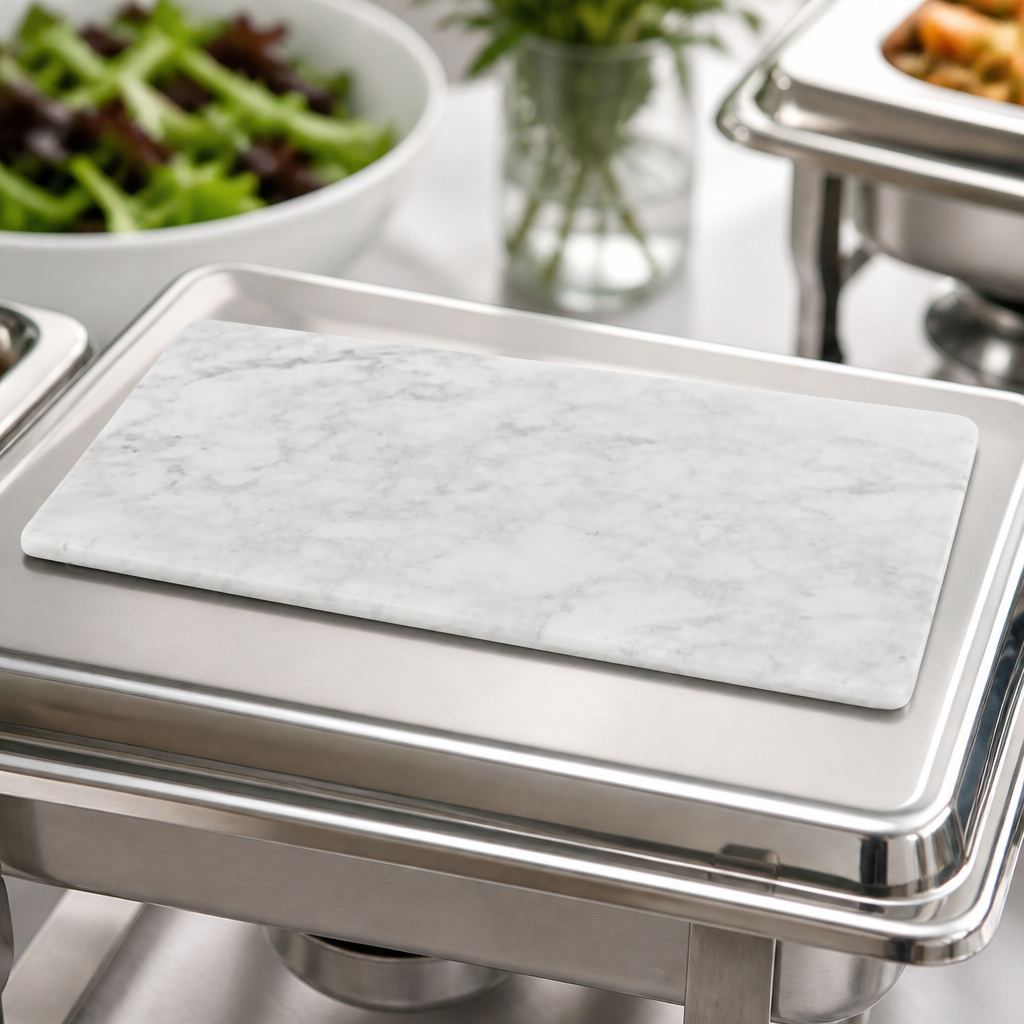 Commercial Marble Rectangular Plate 210x110mm Dishwasher Safe