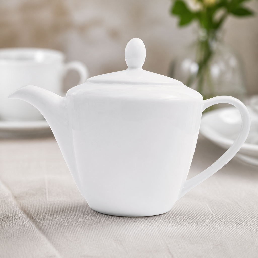 Commercial Teapot 310ml Vitrified Ceramic 6 Pack