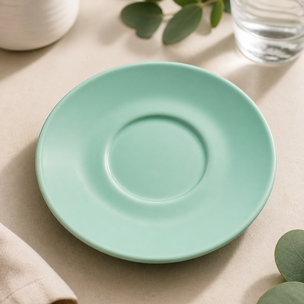 Commercial Aqua Saucers 158mm for Coffee Cups - 12 Pack