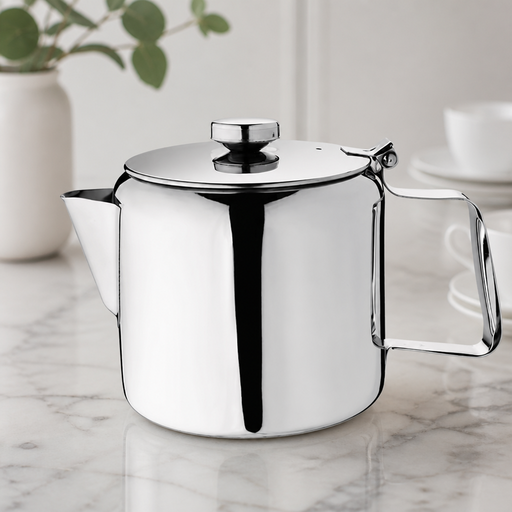 Commercial Stainless Steel Teapot 2Ltr Capacity for Catering