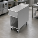 Commercial Open Cabinet With Pressed Runners on Castors 900mm