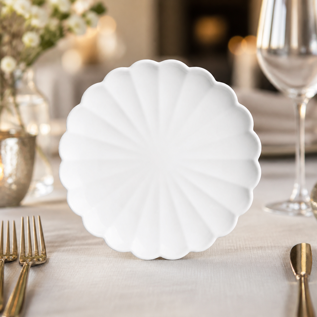Commercial scalloped starter plates 175mm 6 pack