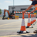Premium 75CM High-Performance Twist Road Cone - Durable Orange Safety Marker for Traffic Management