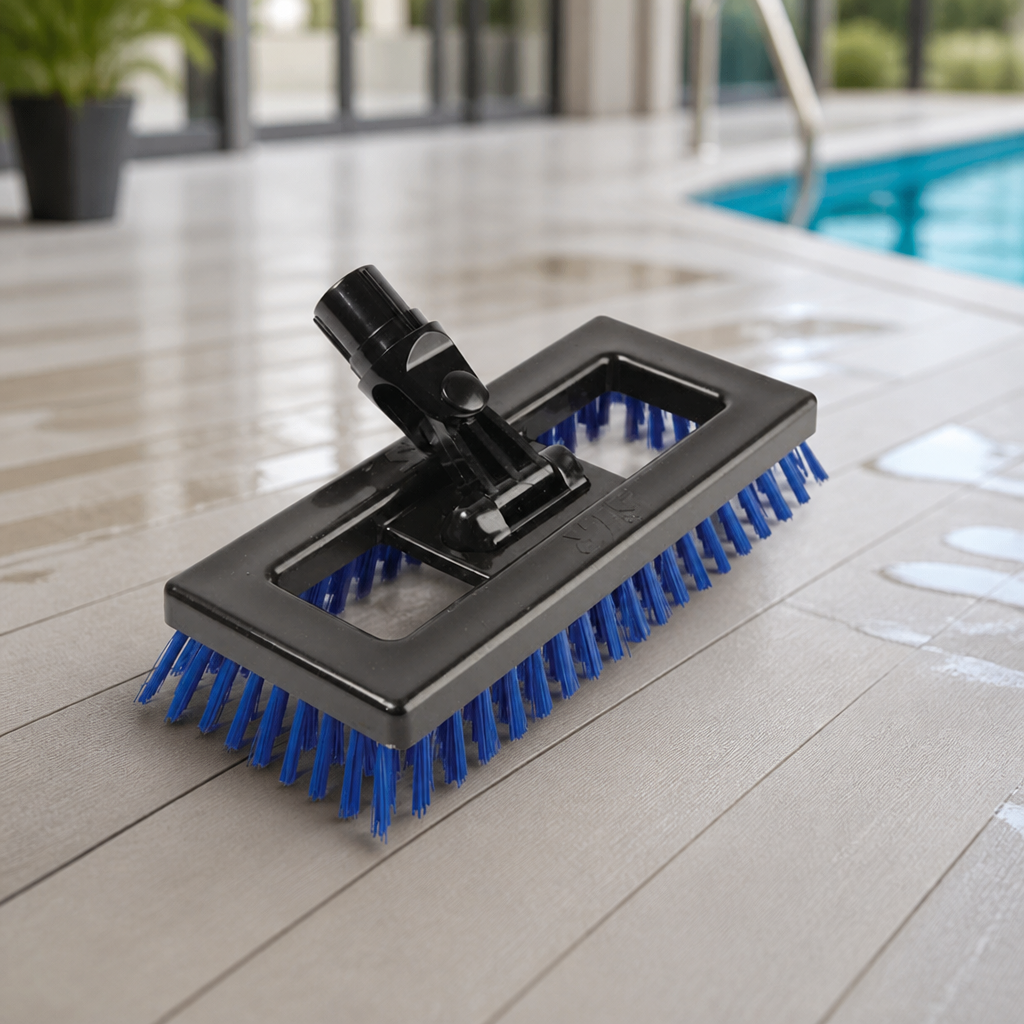 Commercial Deck Scrubber Brush Blue 235mm for Hygienic Cleaning