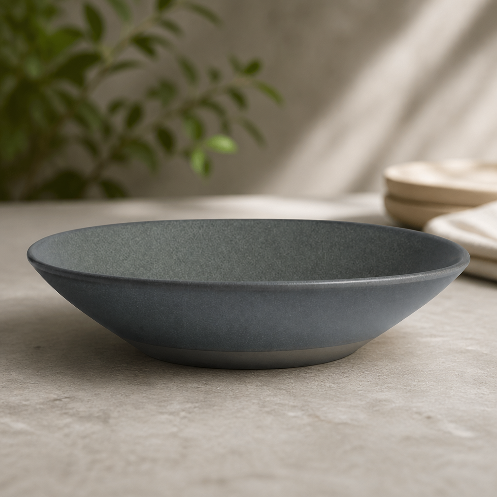 Commercial Teal Bowls 230mm 1.05 Ltr Vitrified Stoneware 24 Pack