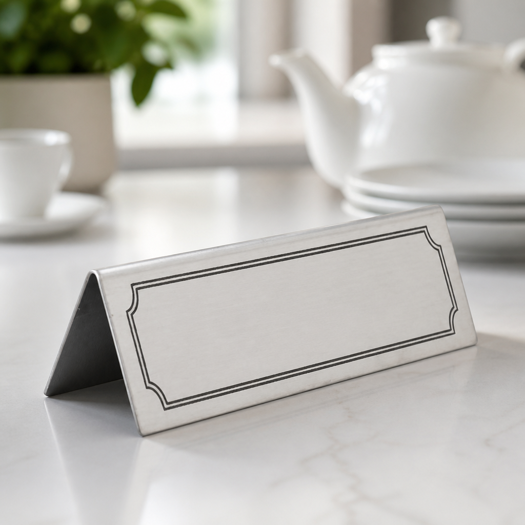 Stainless Steel Table Sign