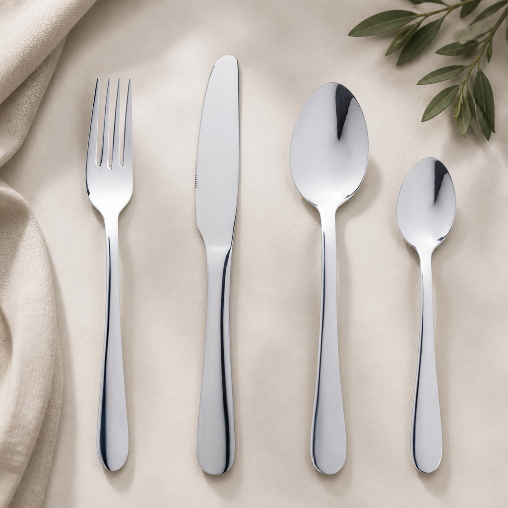 Commercial 48-Piece Stainless Steel Cutlery Set for Dining