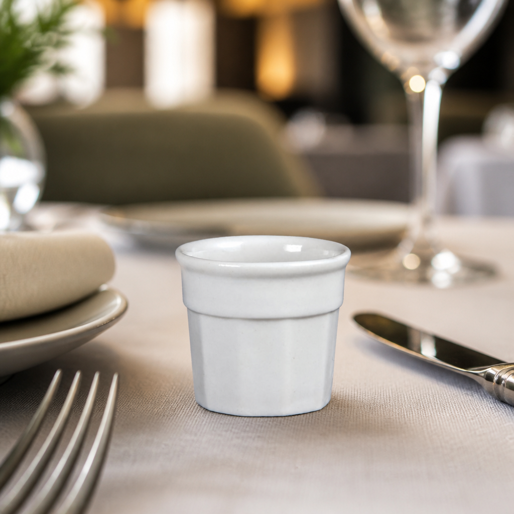 Commercial Porcelain Dipping Pots 50mm 12 Pack 38ml
