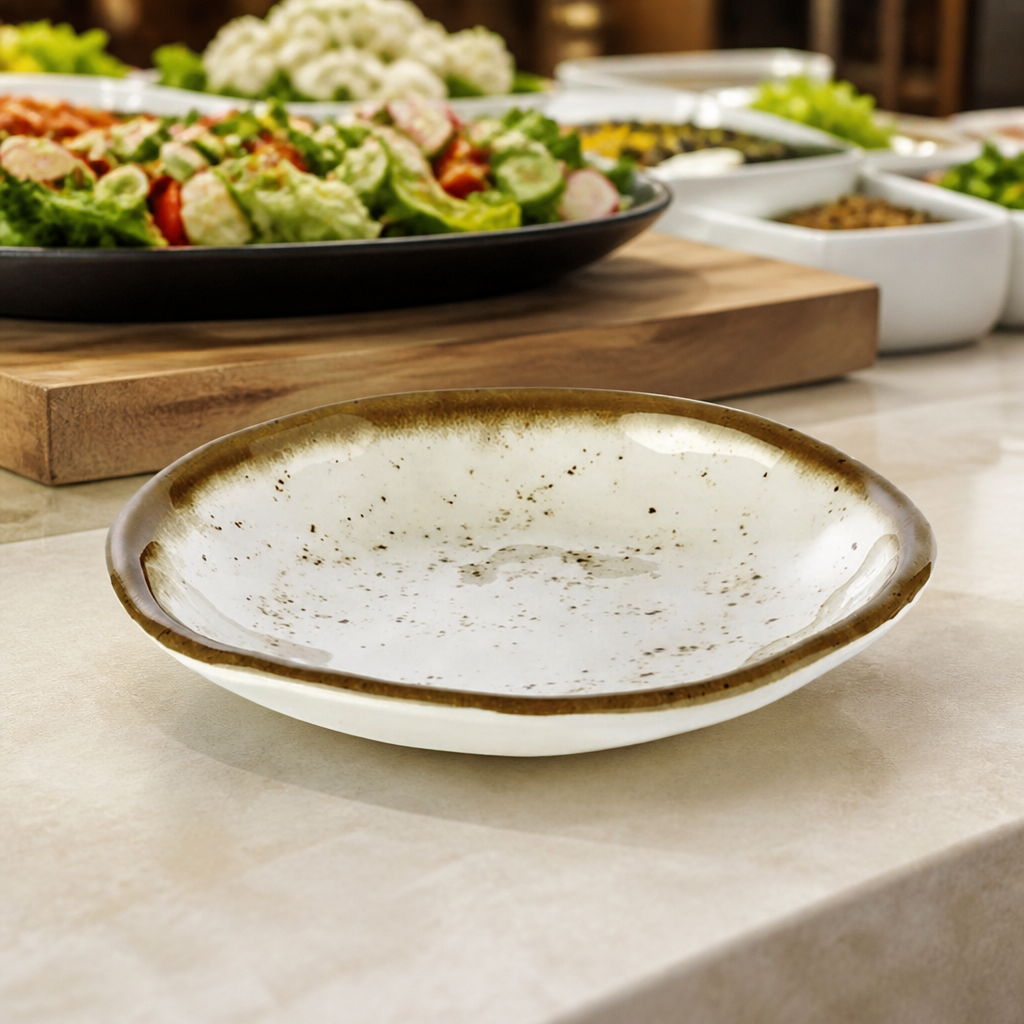 Commercial Melamine Bowl 155mm Shallow Dish