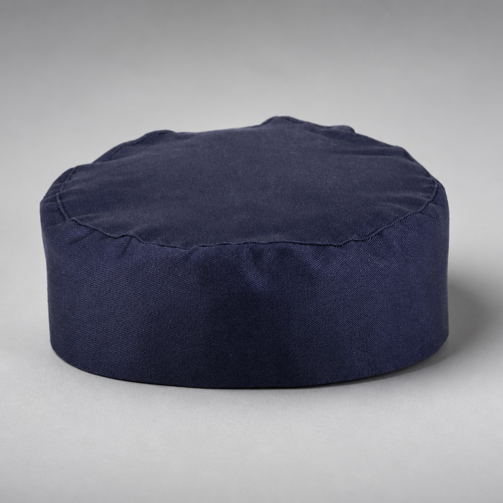 Commercial Chef Skull Cap Blue with Elasticated Back