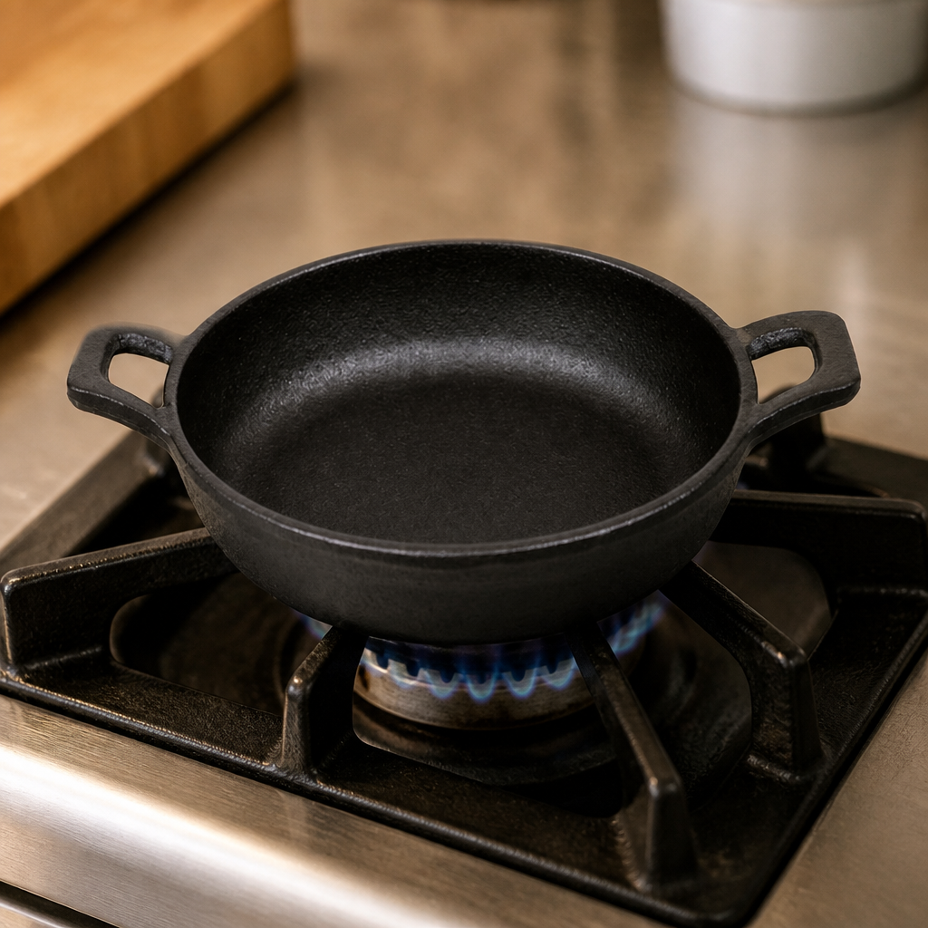 Cast Iron Round Eared Dish 120mm 0.25 Ltr Commercial Tapas Bowl