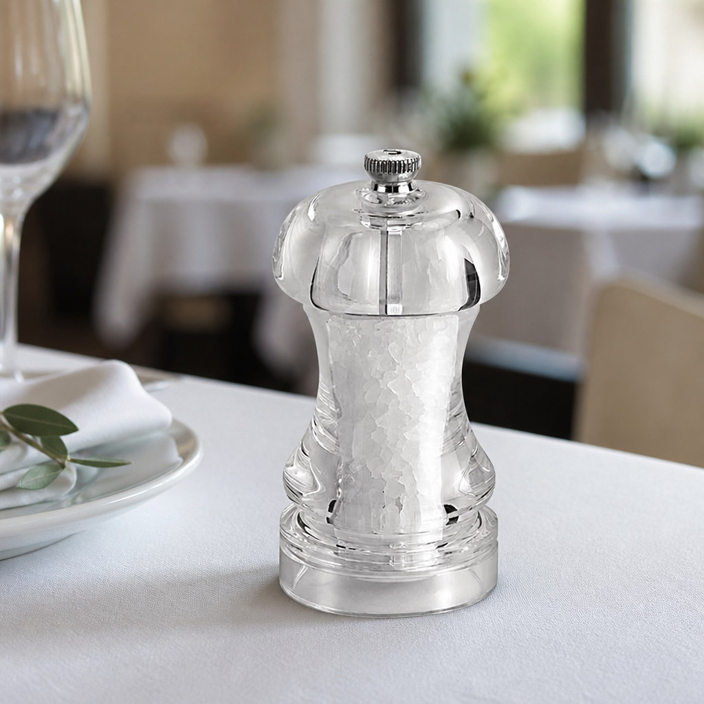 Acrylic Salt Mill 4.5in Ceramic Grinder for commercial kitchens