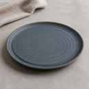 Commercial Stoneware Small Rim Plates Blue Granite 265mm 6 Pack