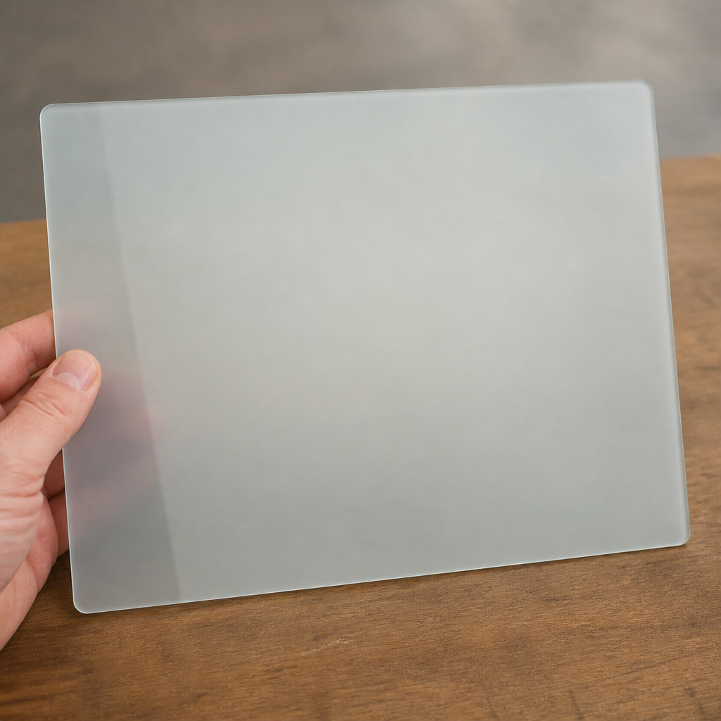 Commercial glass front panel for pie cabinet, 433mm high