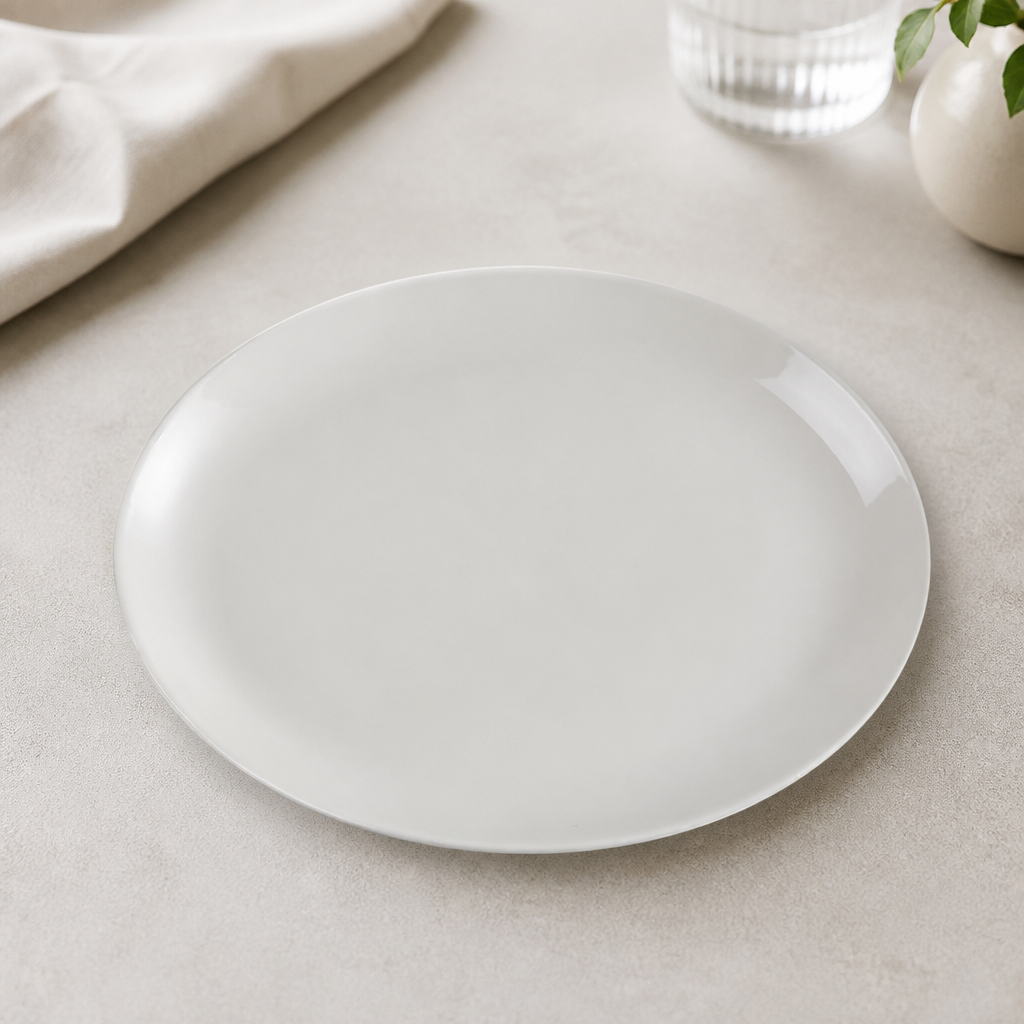 Commercial Oval Plates 340mm Plain Whiteware 12 Pack