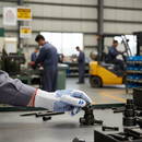 Professional Grip Gloves with Dot Pattern for Enhanced Handling and Comfort - Open-Back Design with Elasticated Wrist