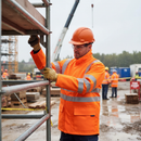 Premium High Visibility Flame-Resistant Waterproof Storm Coat in Orange for Safety and Comfort