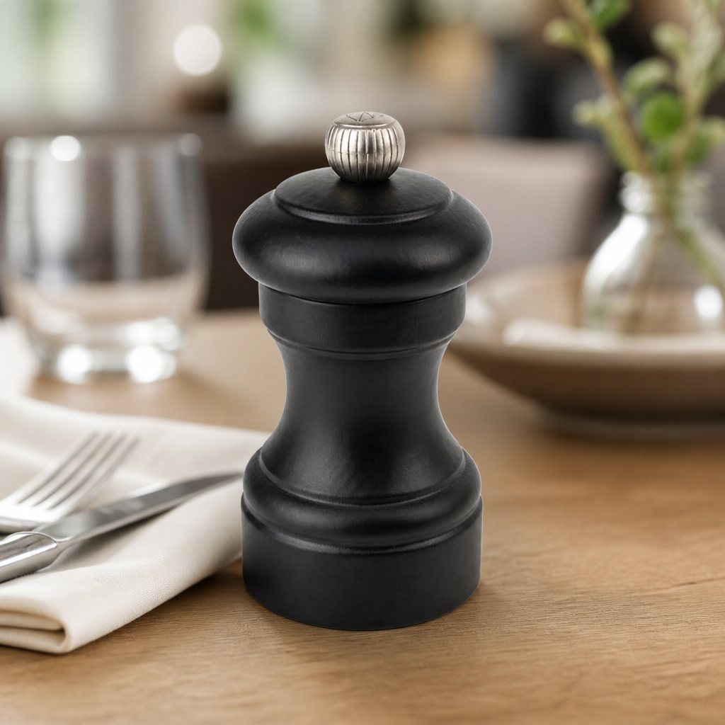 4 Inch Commercial Black Pepper Mill Adjustable Grind