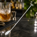 Commercial Twisted Bar Spoon with Disc End 270mm Stainless Steel