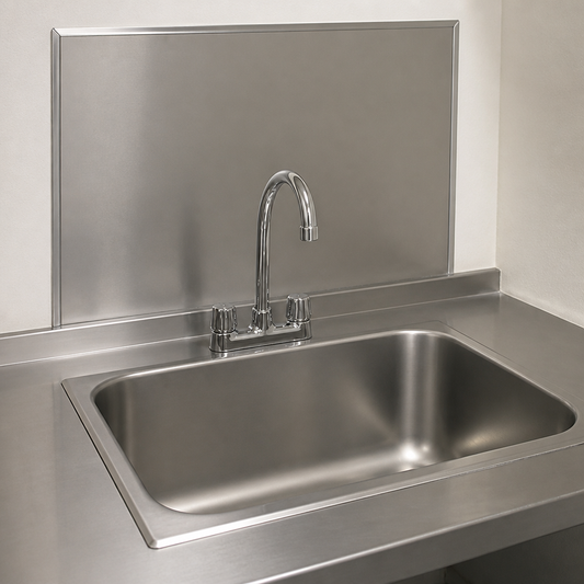 Stainless Steel Splashback Panel 315mm High for Sinks