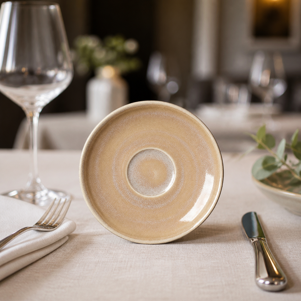Commercial Sandstone Saucers 152mm - 12 Pack