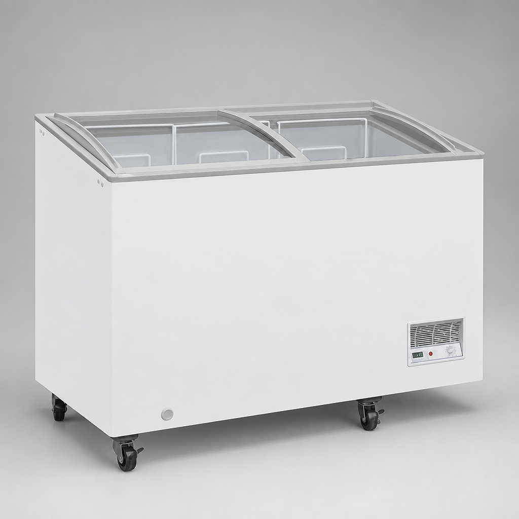 Commercial Chest Display Freezer 270Ltr Sliding Glass Lid