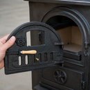 Commercial Cast Iron Oven Door With Glass Window 385x500mm