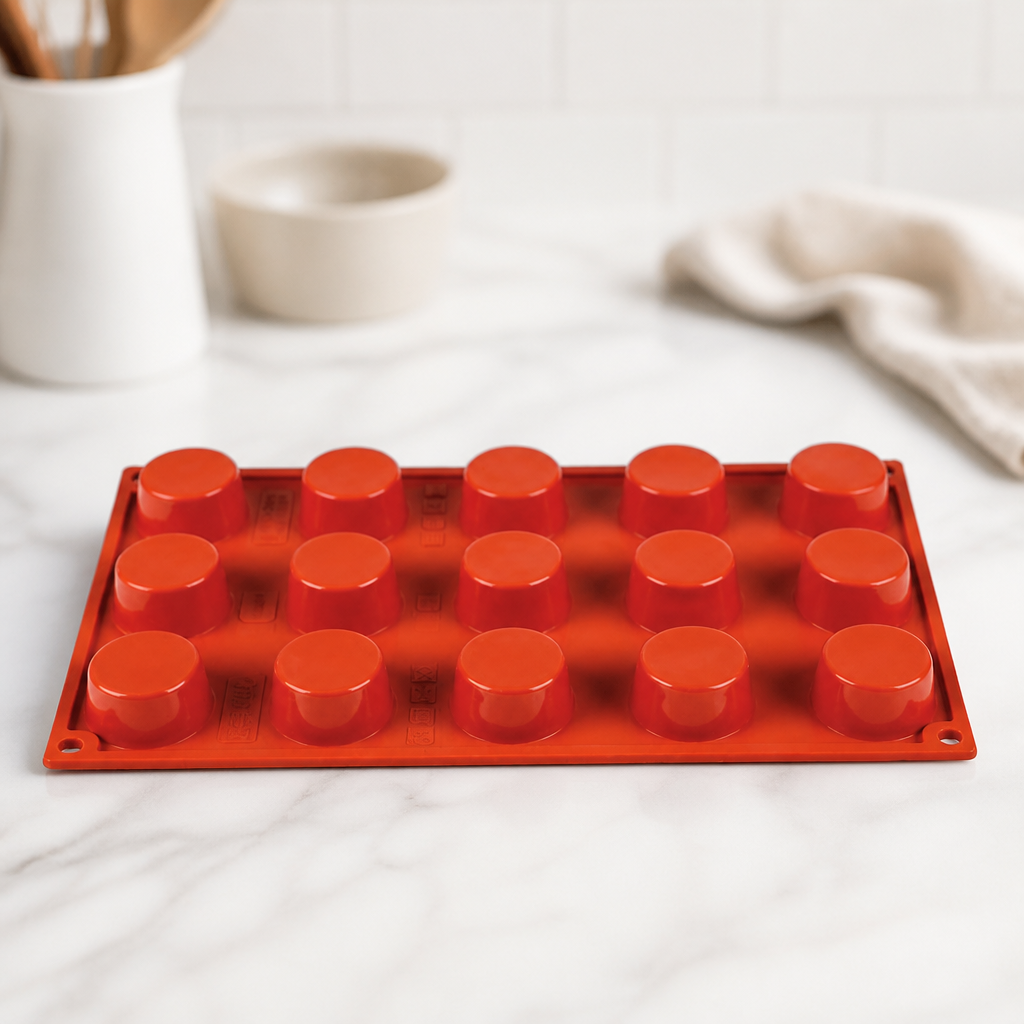 Commercial Silicone Petit Four Mould 15 Cup Non-Stick