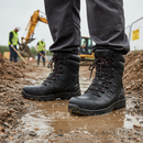 Premium Waterproof High Leg Safety Boots with Metatarsal Protection for Harsh Environments - Size 5-14