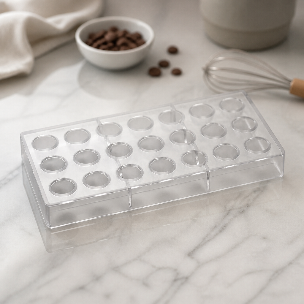 Commercial Praline Mould 275x135mm for 21 Bullet Shapes