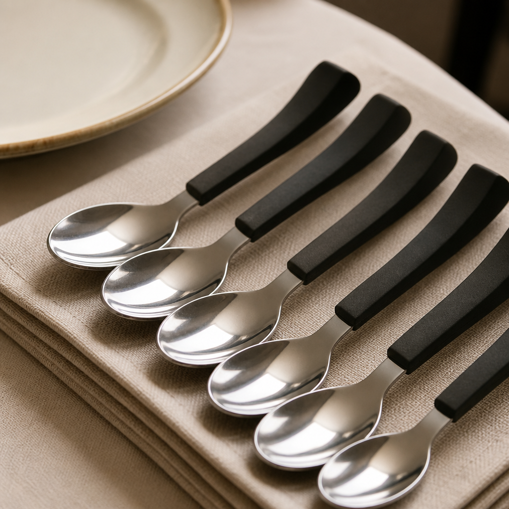 Left Handed Adapted Spoons 12 Pack for limited mobility use