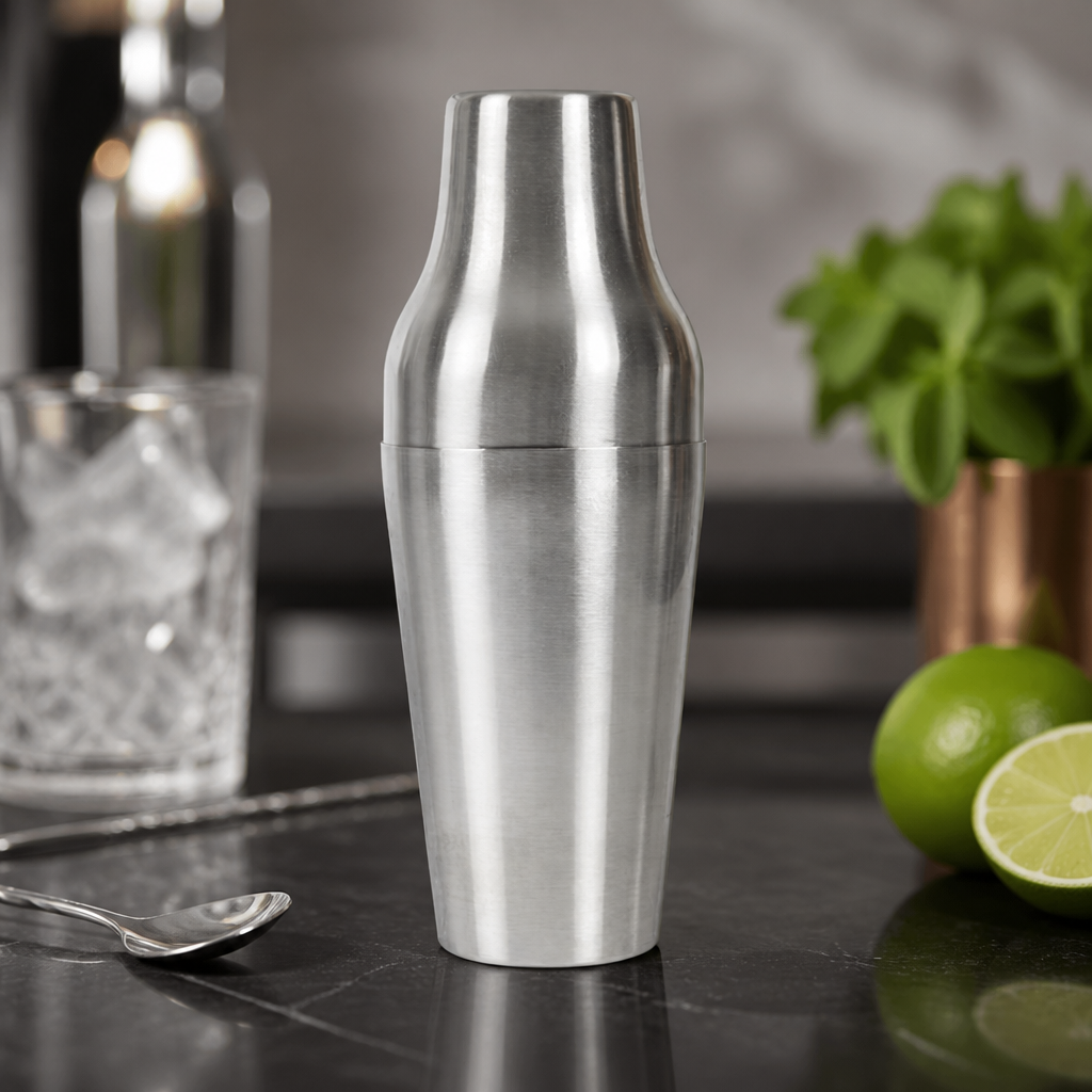 Commercial Cocktail Shaker 0.65 Ltr Stainless Steel Durable