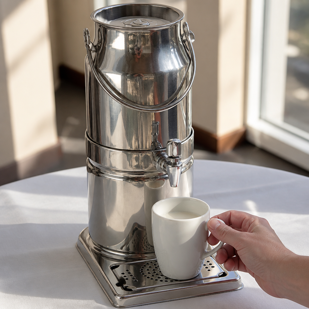 3Ltr Commercial Stainless Steel Milk Dispenser for drinks service
